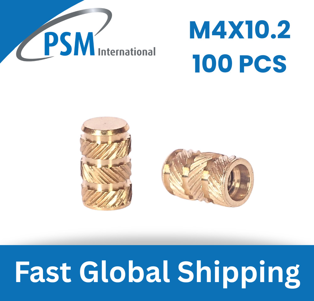 M4 X 10.2 FLO-TECH BRASS INSERT FOR PLASTIC PSM04737