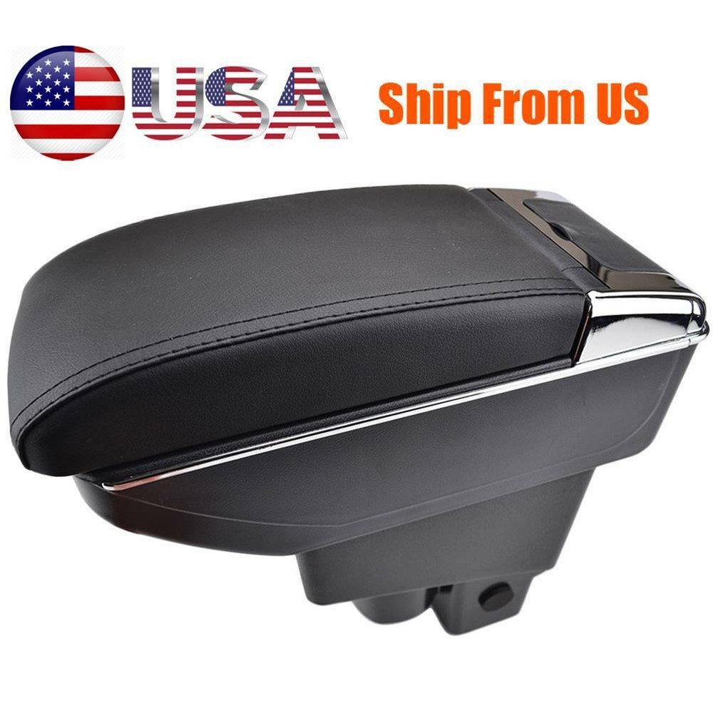 For 2002-2008 Honda Fit/Jazz Leather Central Console Armrest Storage Compartment