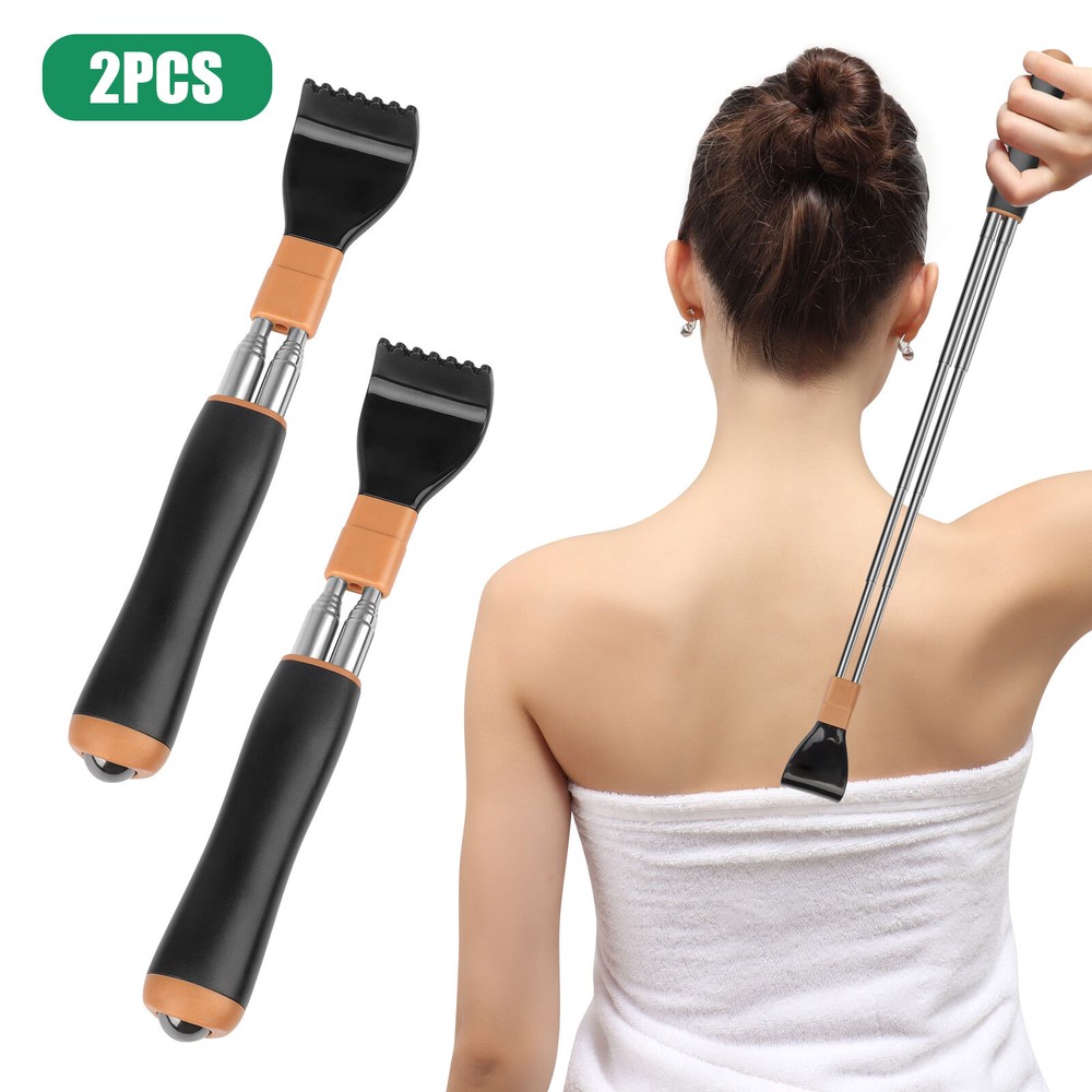2pcs Extendable Back Scratchers Portable Telescoping Back Massagers 21.6"