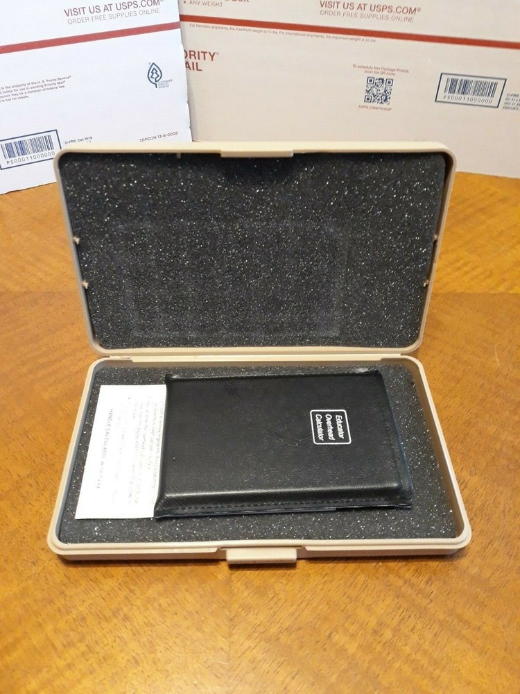 Calculator Keeper The Educator Basic Overhead Calculator, Manual + Case T1-108