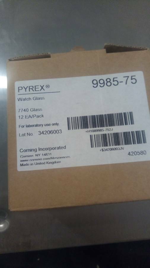 12 Pack NEW Pyrex Model 9985-75 Watch Glass / Beaker Cover