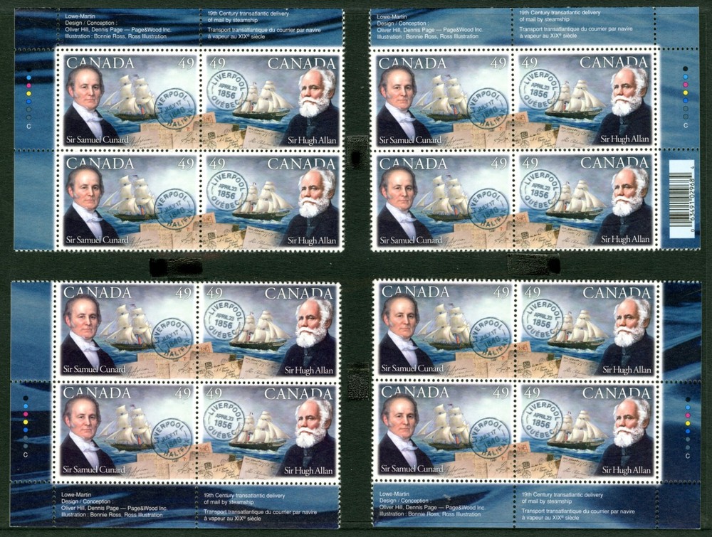 Canada   2004  Unitrade # 2041-2042  Mint Never Hinged Plate Block Set