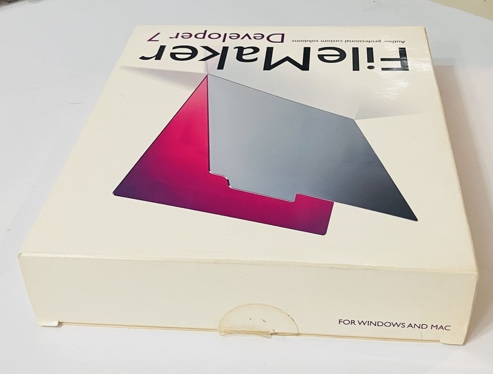 FileMaker Developer 7 Complete Box Mac PC CD Software w Manuals 2004