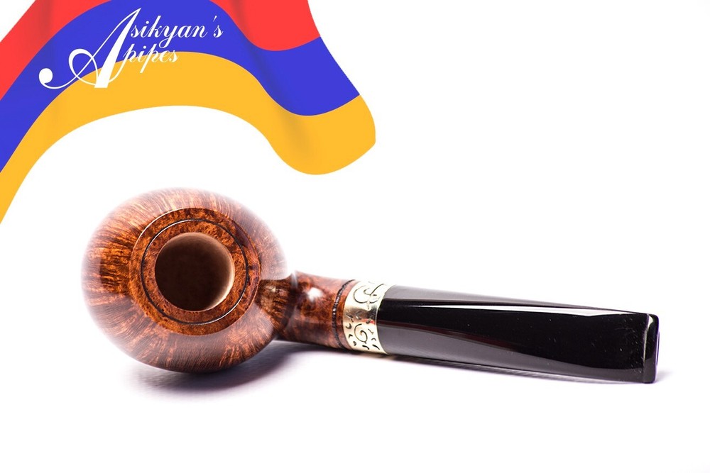 Asikyan Pipe #394/24 Bent Author Smooth Hand Made