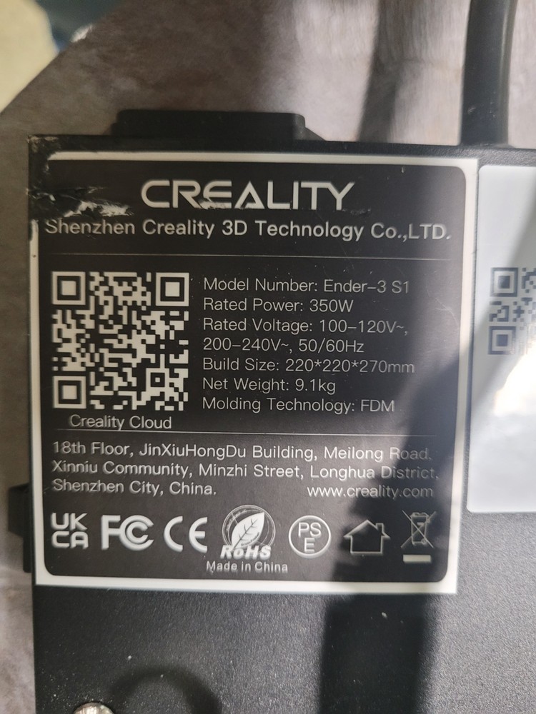 Creality Ender 3 S1 3D printer
