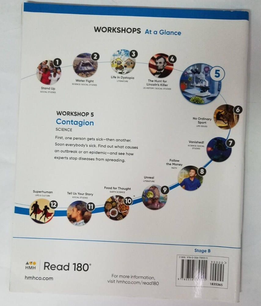 Read 180 Stage B Real Book Workshop 5 Contagion Student Edition