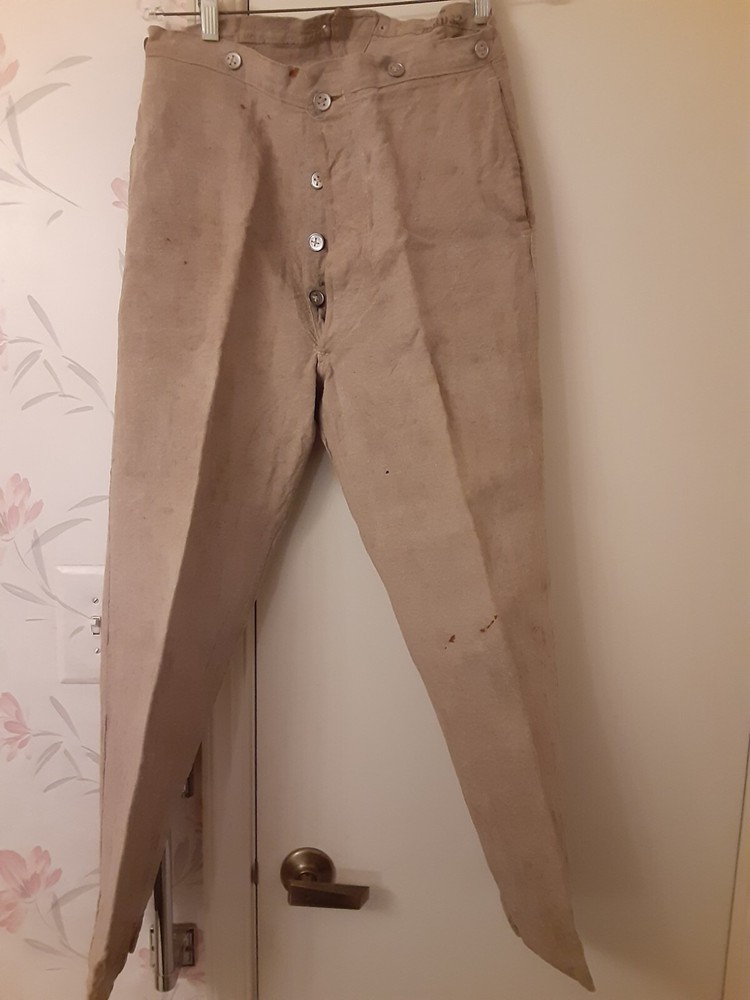 Original Swedish White Drill Uniform Trousers Dated 1932