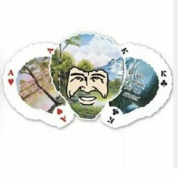 Sealed Bob Ross Shaped Playing Cards Deck Aquarius