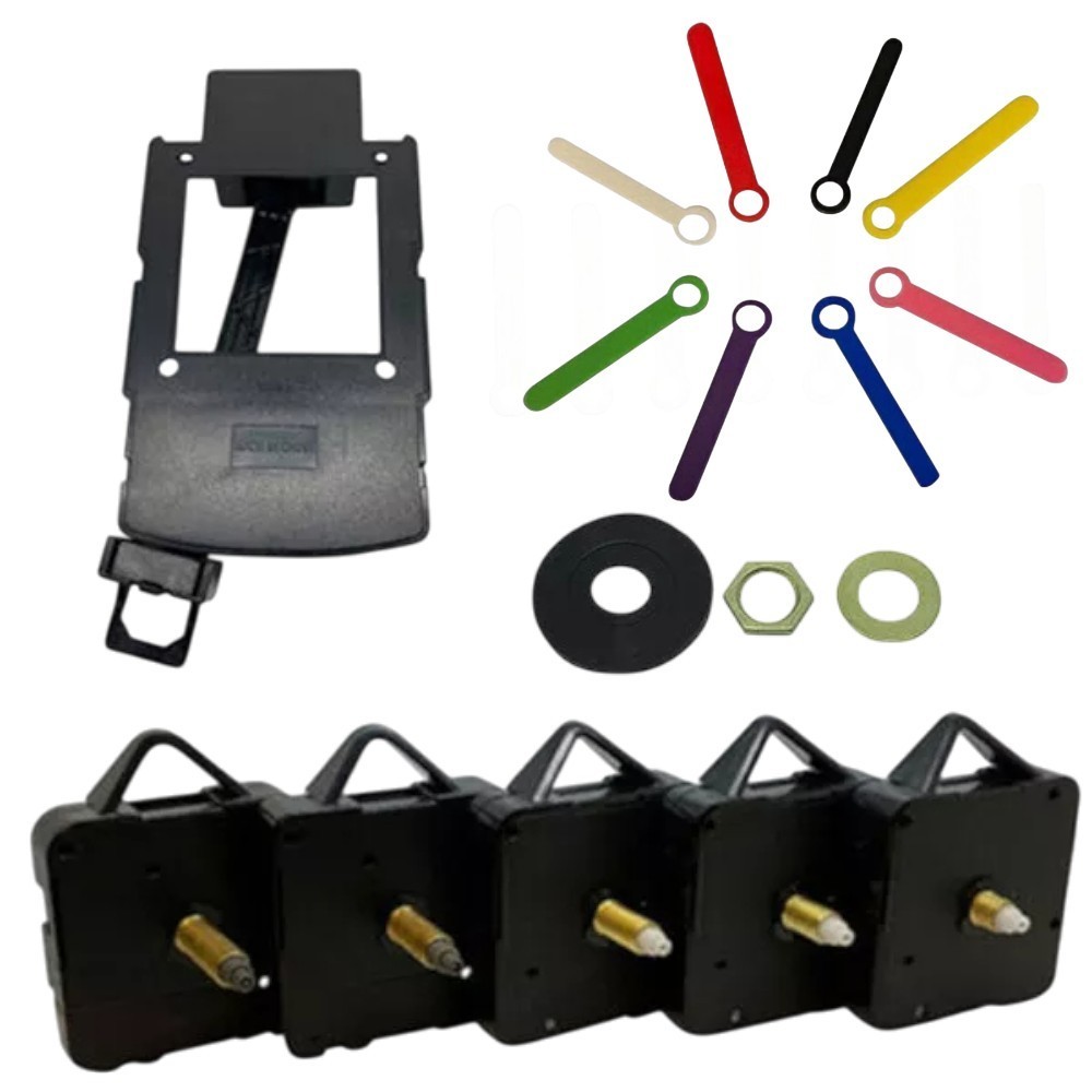 Quartz Pendulum Drive Unit With Clock Movement Mechanism Motor Coloured Hands