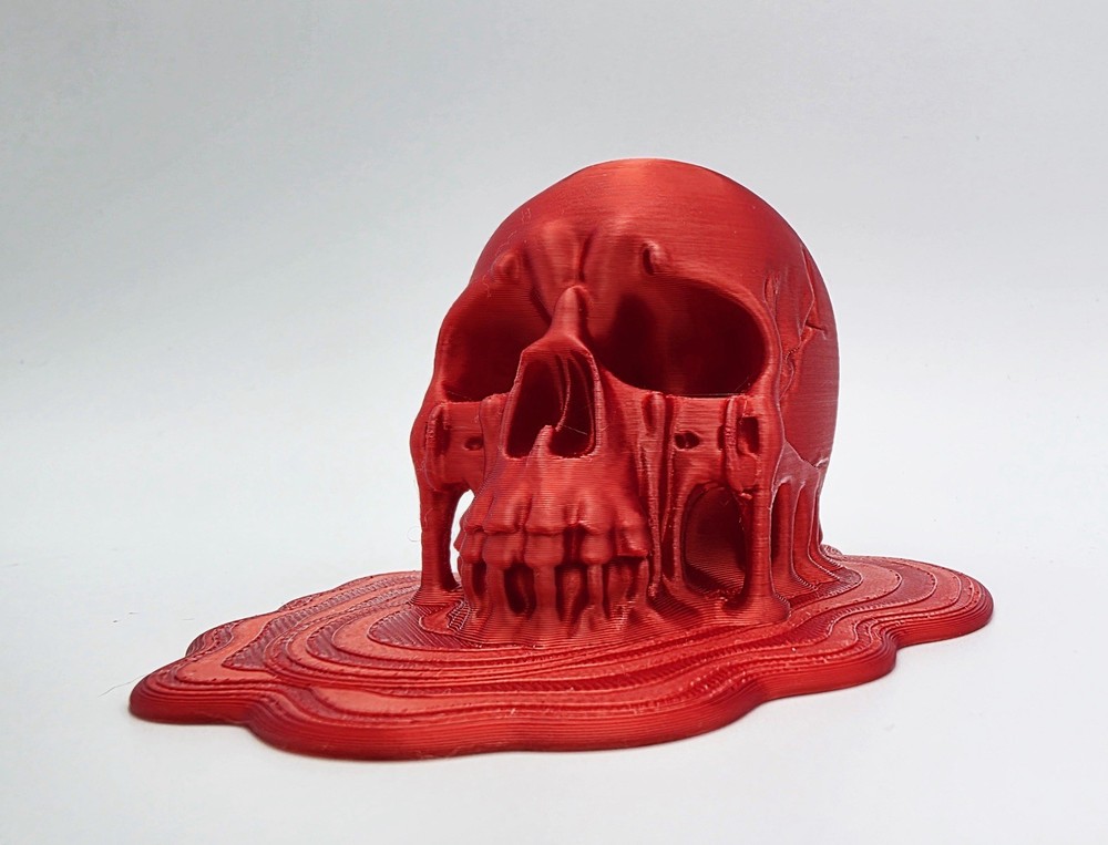 Melting Skull Statue Plastic