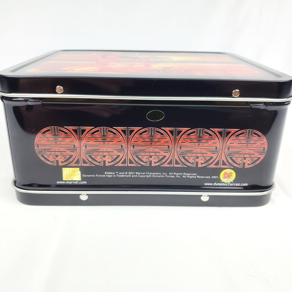 2001 Marvel Dynamic Forces Elektra Metal Lunch Box NEW