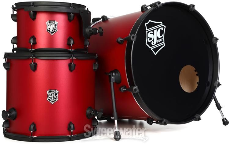 SJC Custom Drums Pathfinder Series 3-piece Shell Pack - Firecracker Red,