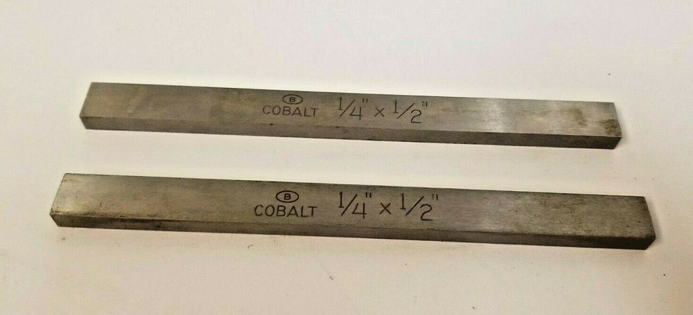 2 New 1/4 x 1/2 x 6 Rectangular Lathe Tool Cutting HSS Bit Blank COBALT BESLY