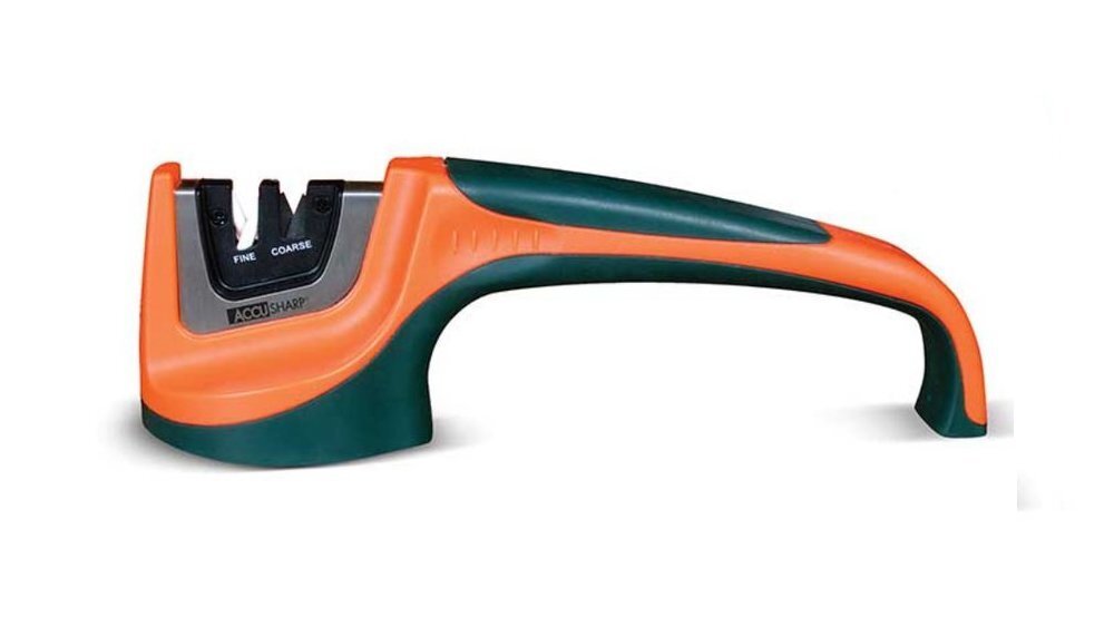 AccuSharp Pull-Through Knife Sharpener, Fine & Coarse, Orange/Green #039C