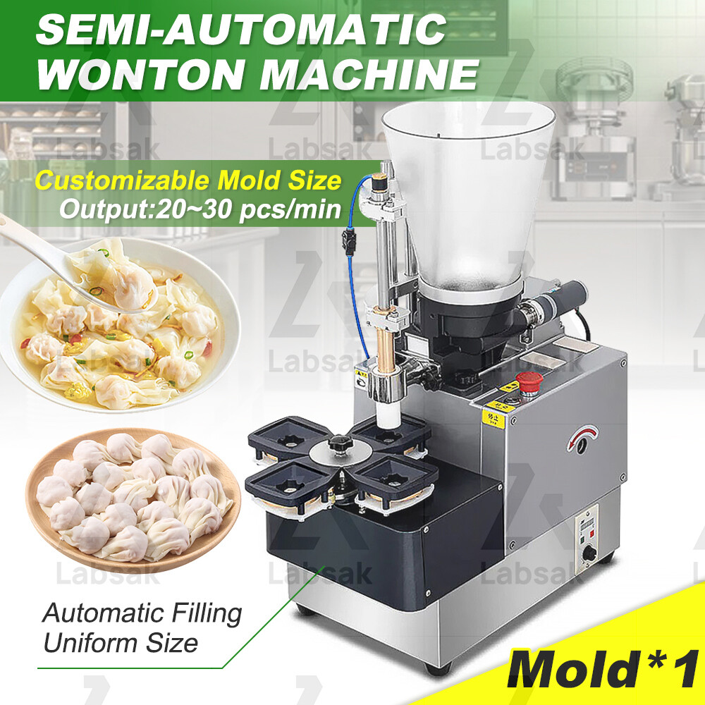 Semi Automatic Small Wonton Wrapper Making Machine Wonton Wrapping Making