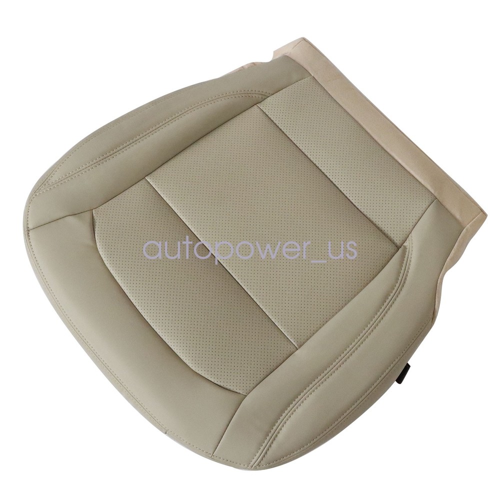 For 2016-2019 Ford Explorer Front Bottom Replacement Perf Leather Seat Cover Tan