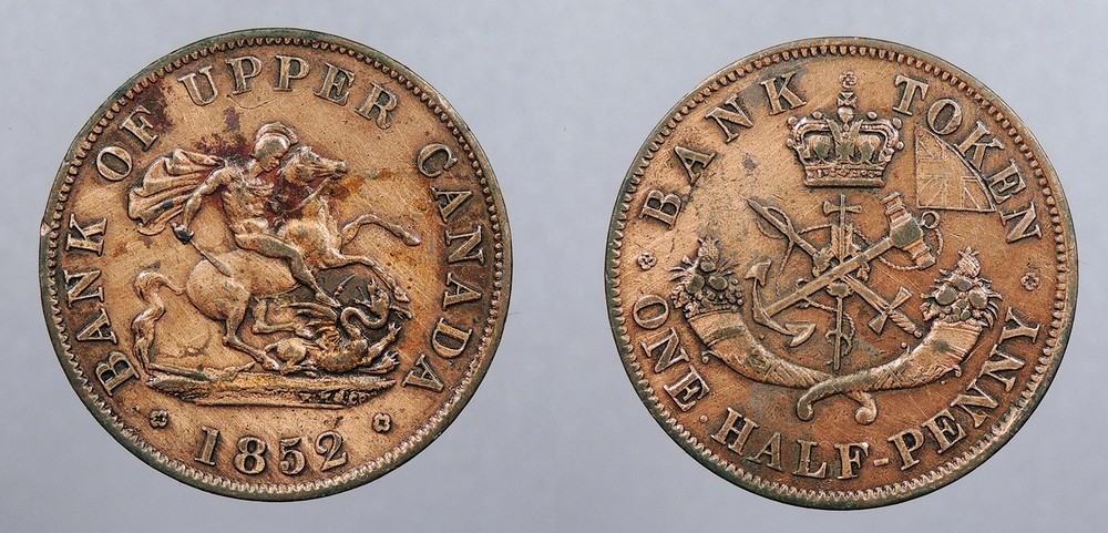 CANADA Upper Canada 1852 Halfpenny Token #WC105235