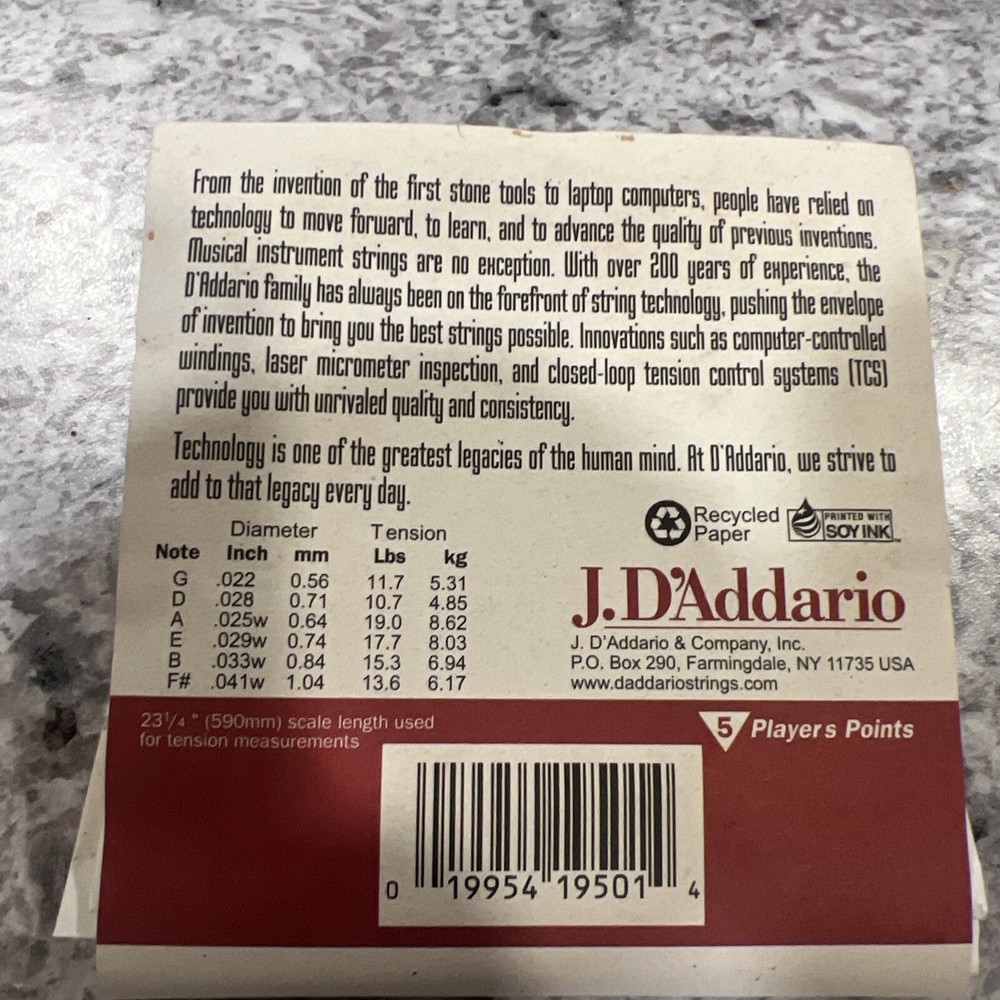 D'Addario EJ95 Oud 11-String Set