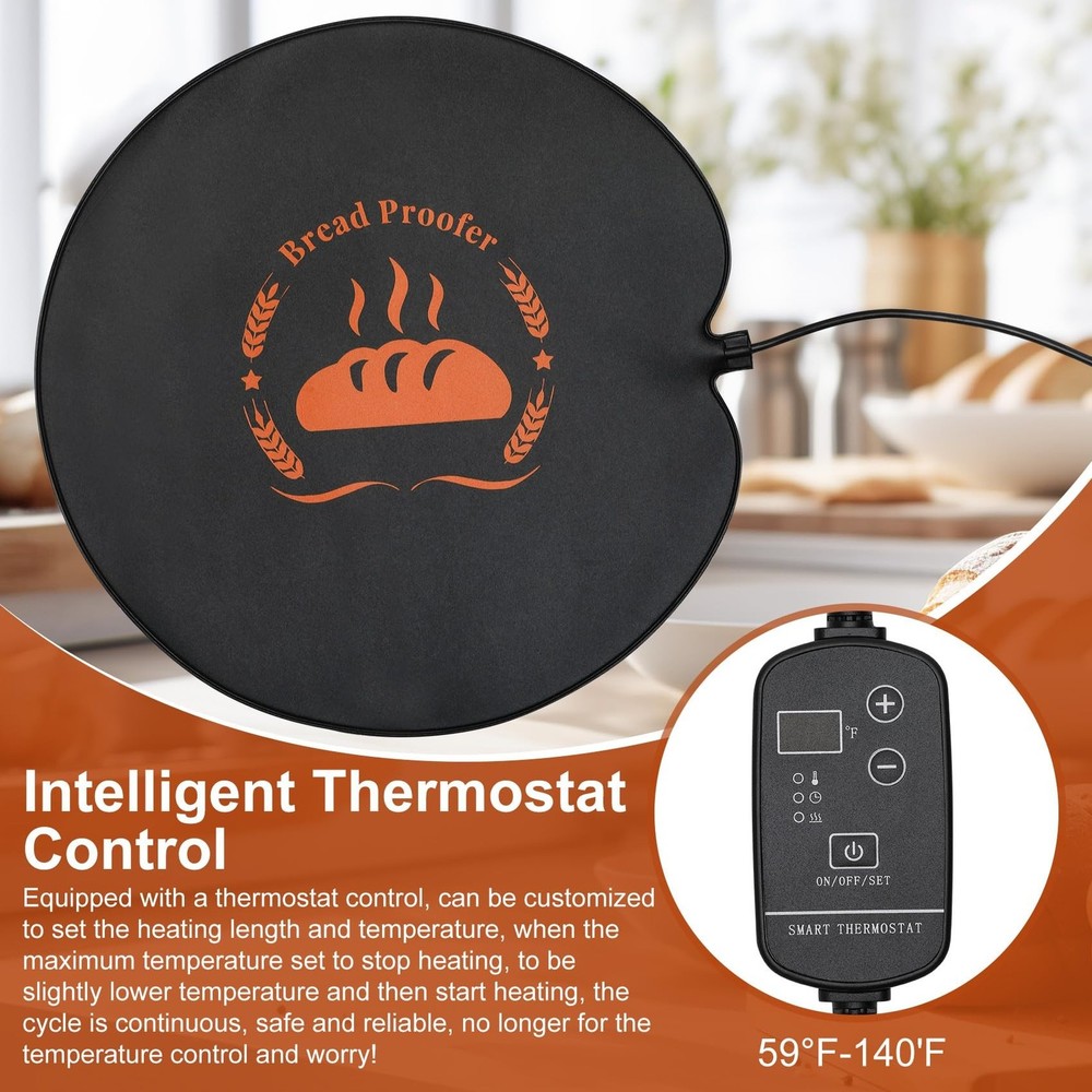 Dough Rising Warming Mat, 59 ℉-140 ℉ Adjustable Bread Rising Warmer,