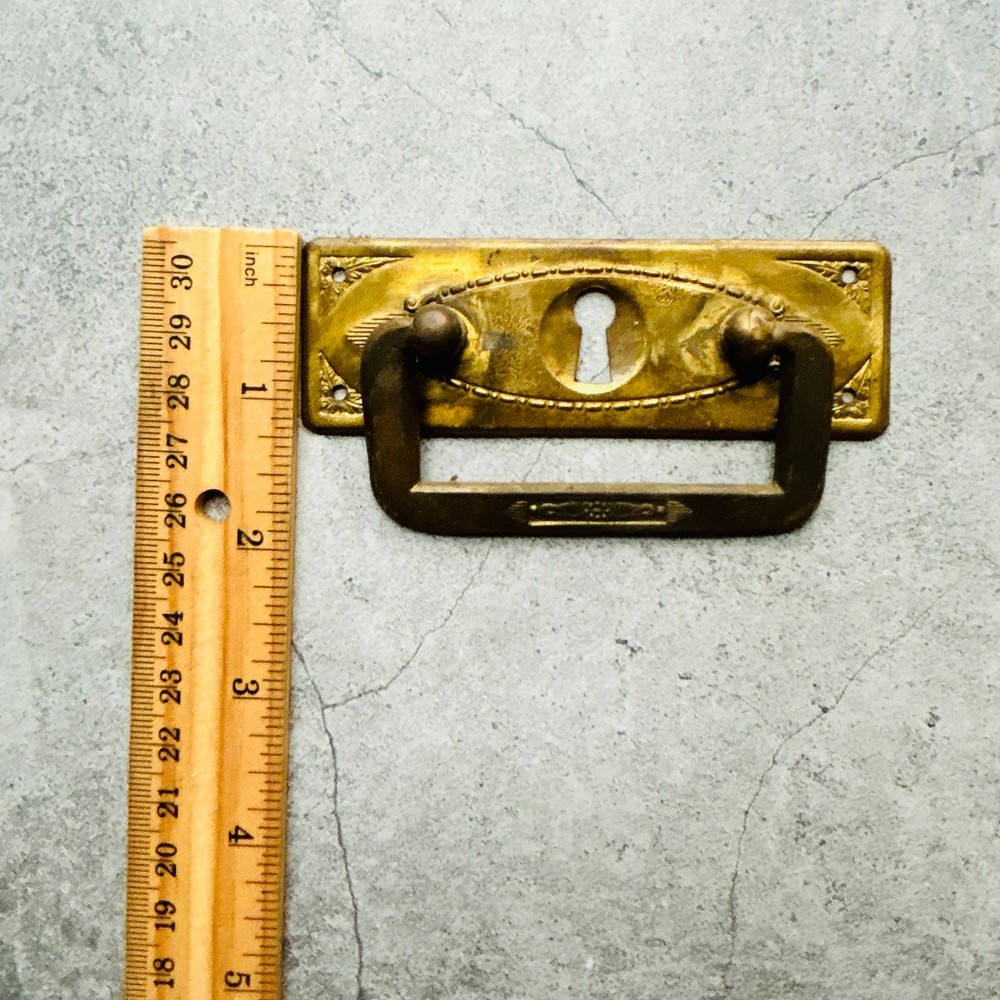 Brass Drawer Skeleton Escutcheon Key Hole Cover Handle