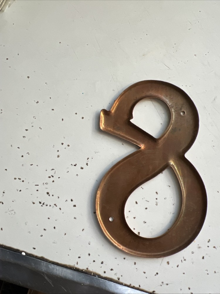 House Number 8 Copper 4”X 2.4”