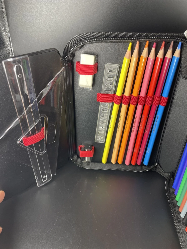 Scooli Avengers Zip Around Pencile Case W/ Color Pencils, Ruler , Easer,Sharpene