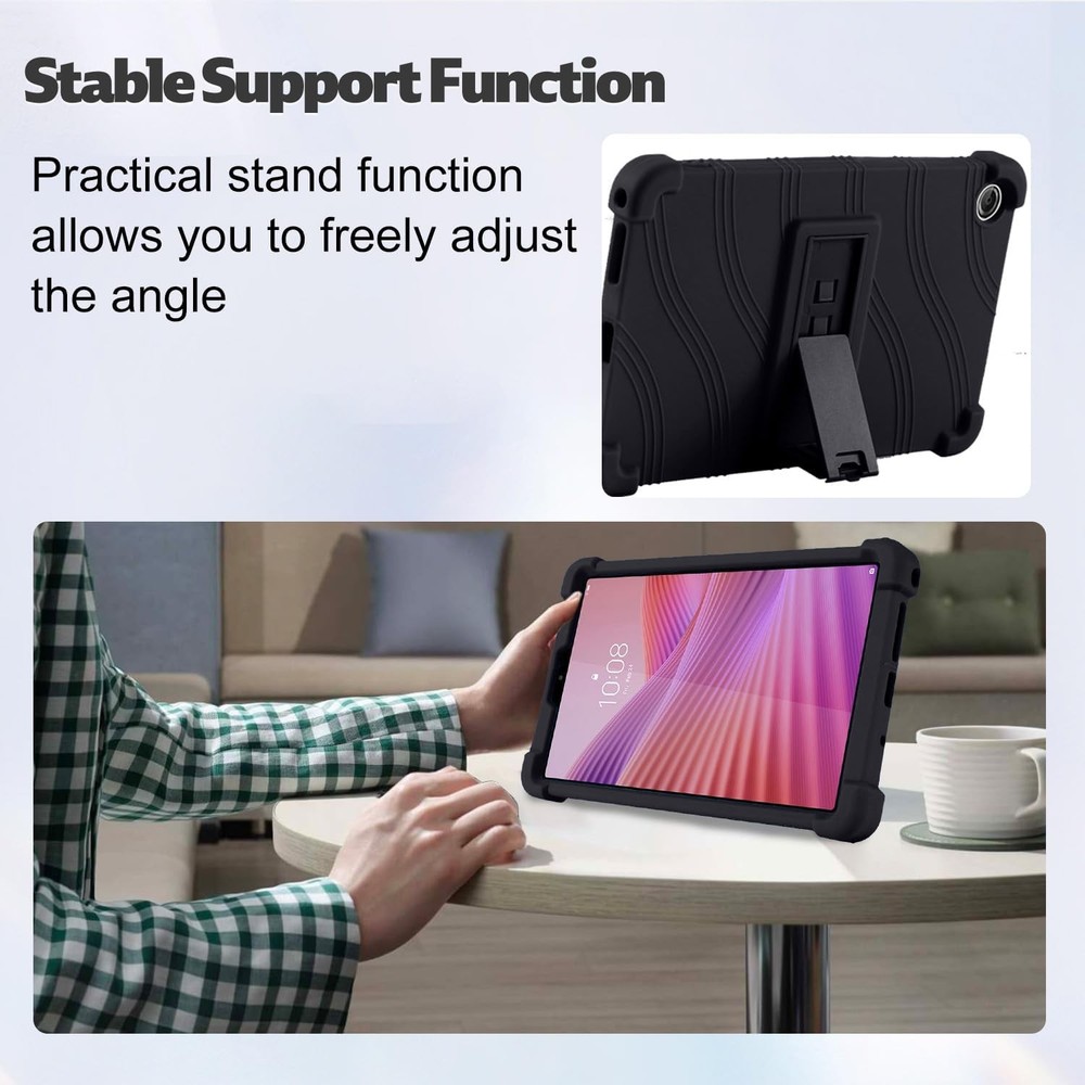 Case for Lenovo Tab One 8.7 Inch, Shockproof with Folding Stand Function, Black