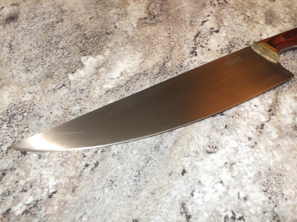 Rare John Leitch Custom Etched Large Knife 10.5" Blade