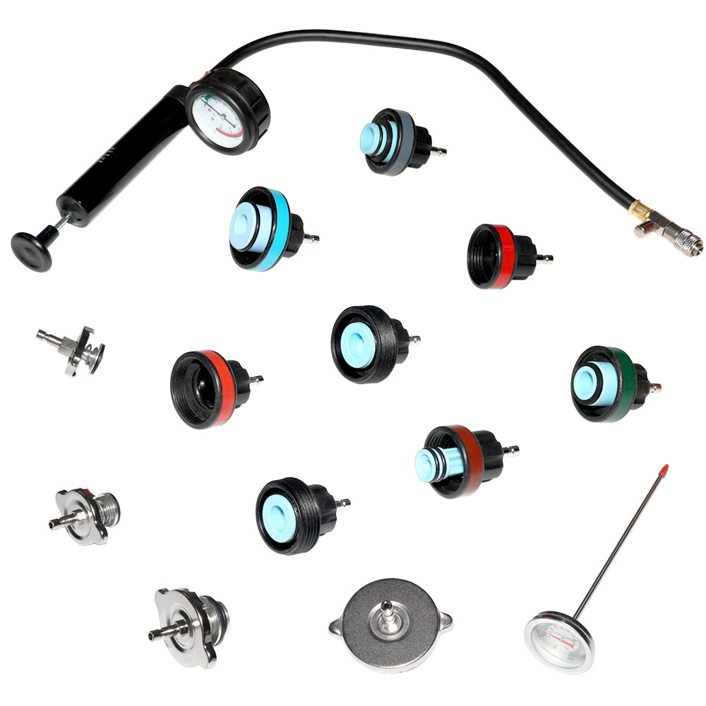 14pcs Universal Radiator Pressure Tester Kit Coolant Vacuum Type Cooling System