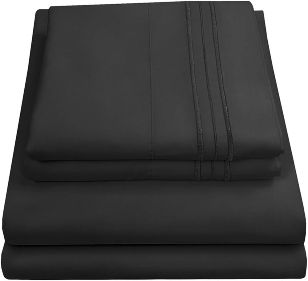 Deep Pocket California King Bedding Set - Wrinkle-Resistant Microfibre Sheets