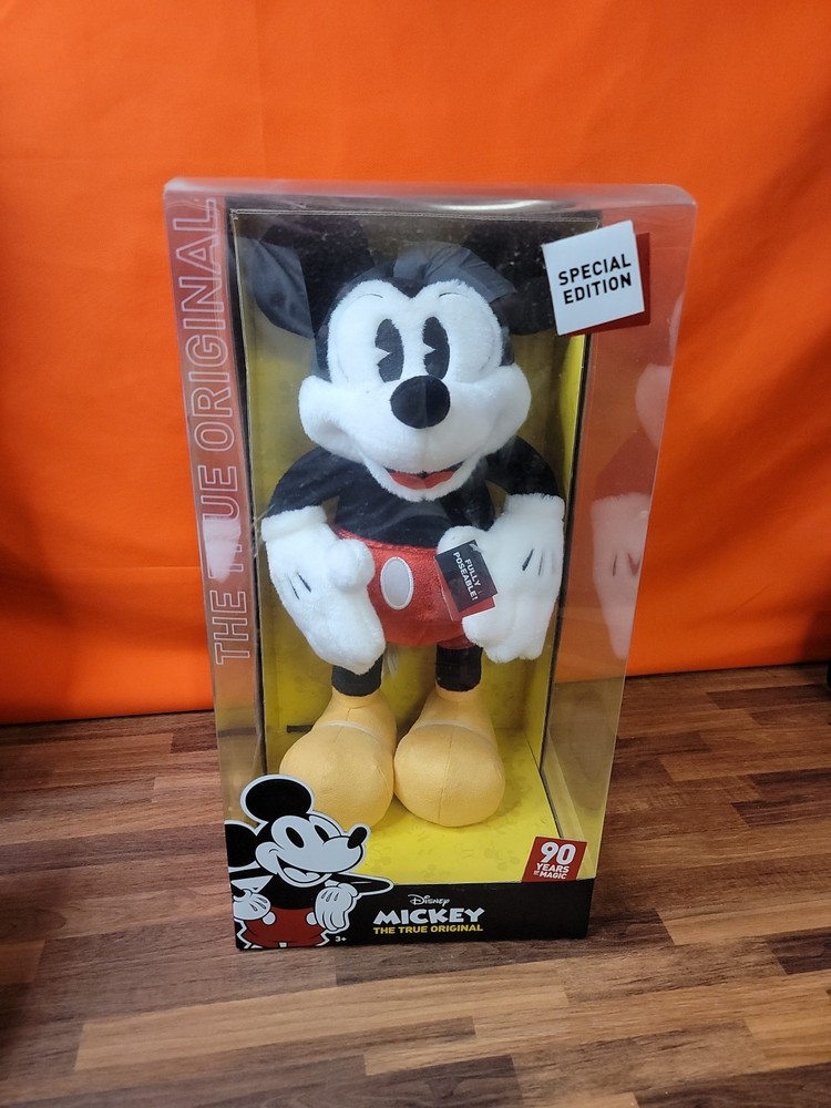 Disney Mickey Mouse Special Edition Poseable Plush 90 Years Magic True Original