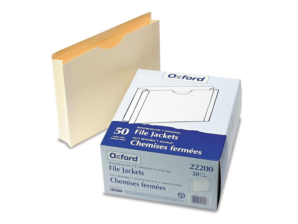 Pendaflex File Jackets Letter Size 2" Expansion 50 Box