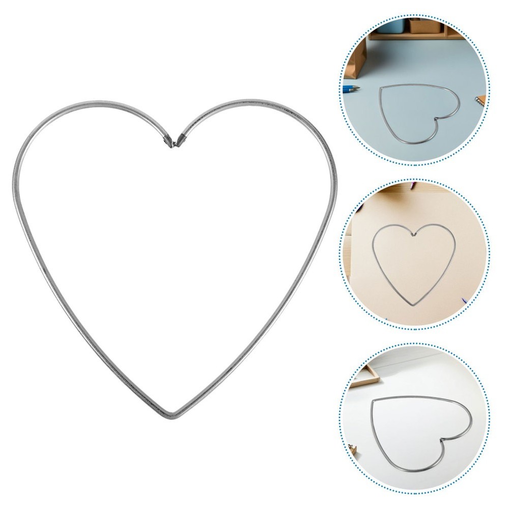 8 Pcs Wedding Craft Hoop Macrame Heart Frame Boho Dream Catcher Wall Decor