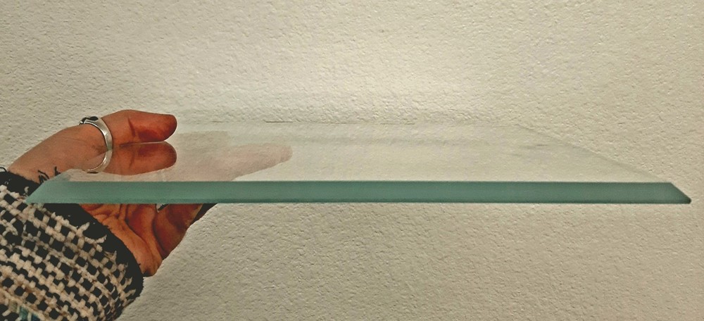 10" 8mm Square Beveled Glass