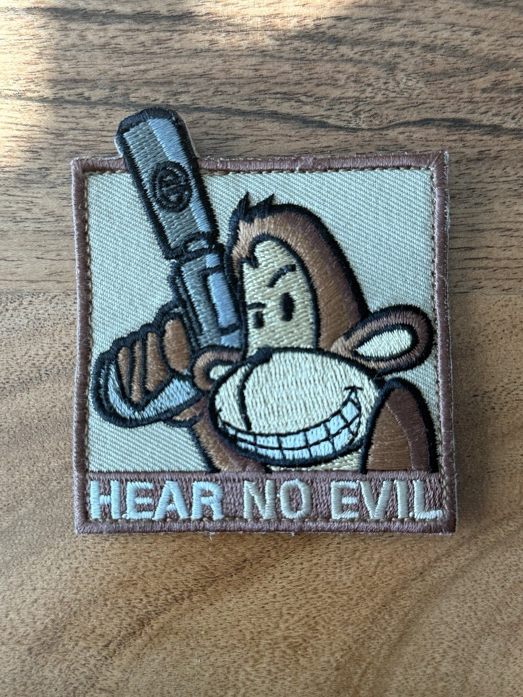 Hear No Evil 🙉 - Tactical Moral Patch - Hook & Loop - Silencerco Monkey
