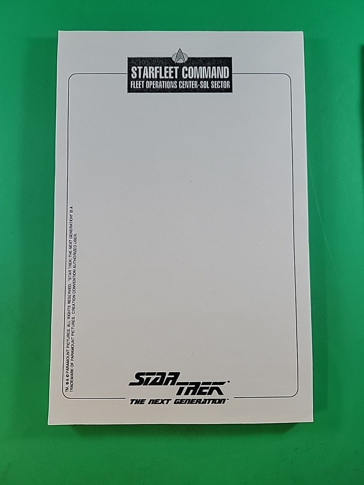 6 Star Trek Notepad Next Generation * Captain's Log, Starfleet Command and UFOP