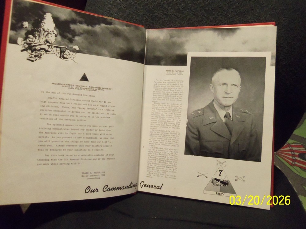 1952 US Army 7th Armored Division Combat Command Yearbook