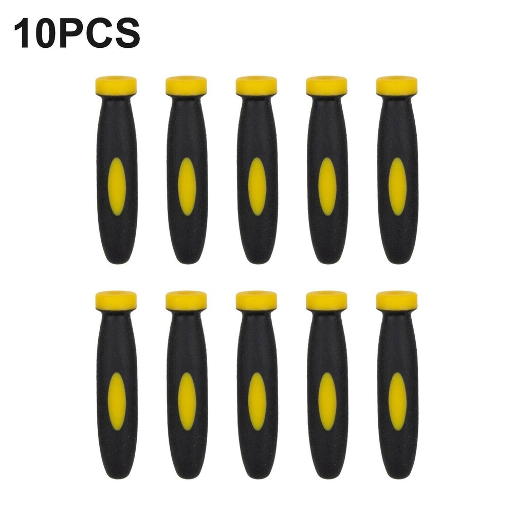 10Pcs Rubber File Handle 2.36Inch 3mm Hole Diameter Grip File Handle Replacement
