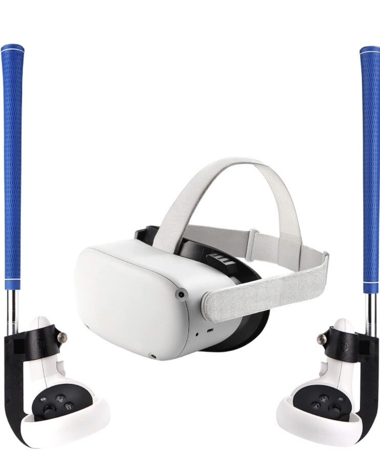 VR Golf Putter Grip Extension Handle for Oculus Quest 2 Right & Left Controllers