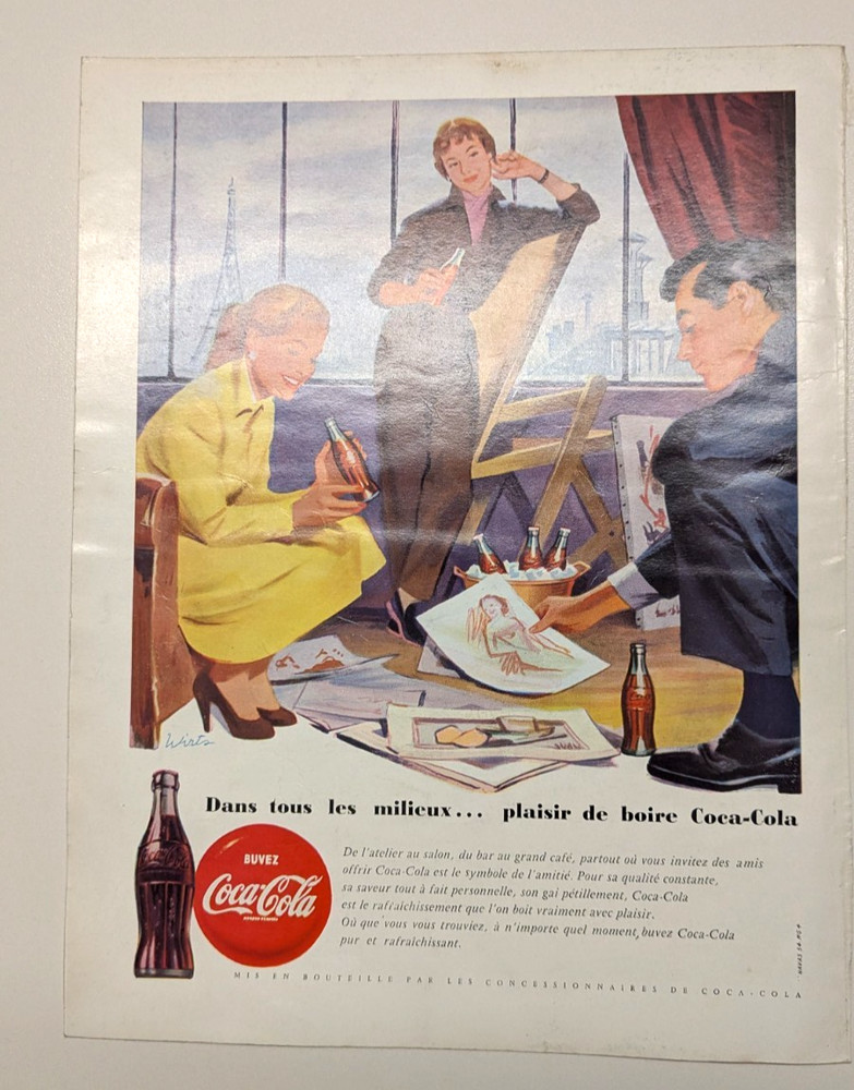 OLD COCA COLA ADVERTISEMENT year 1955