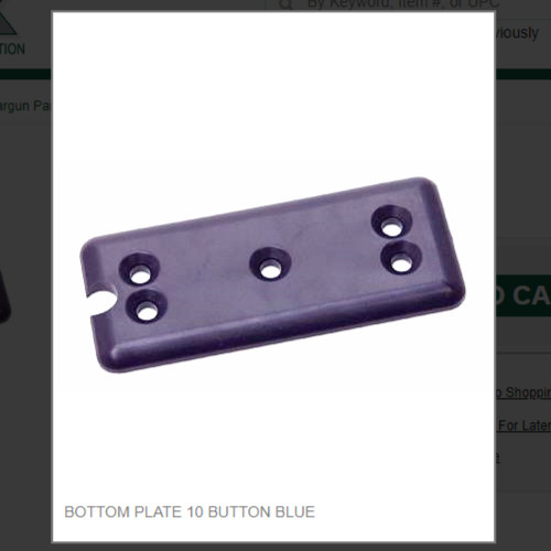 BOTTOM PLATE 10 BUTTON BLUE #PH10-27-DB