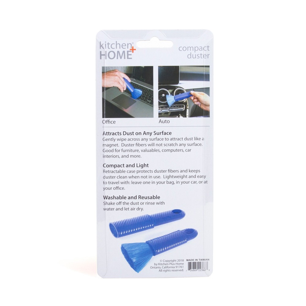 Mini Duster - 6.5" Compact Travel Duster w/ Carry Case - Computer Car Duster