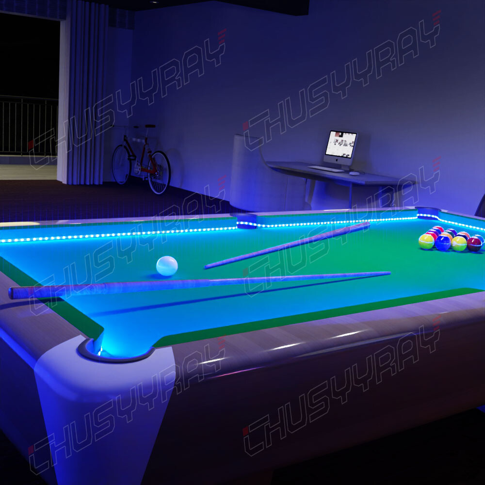 RGB LED Pool & Billiard Table Lighting KIT - light your pool table Felt - BRIGHT