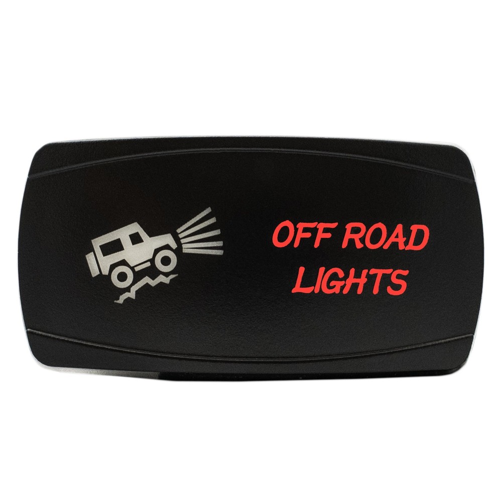 RED LED Horizontal OFFROAD LIGHTS Rocker Switch 4WD 4X4 UTV Waterproof