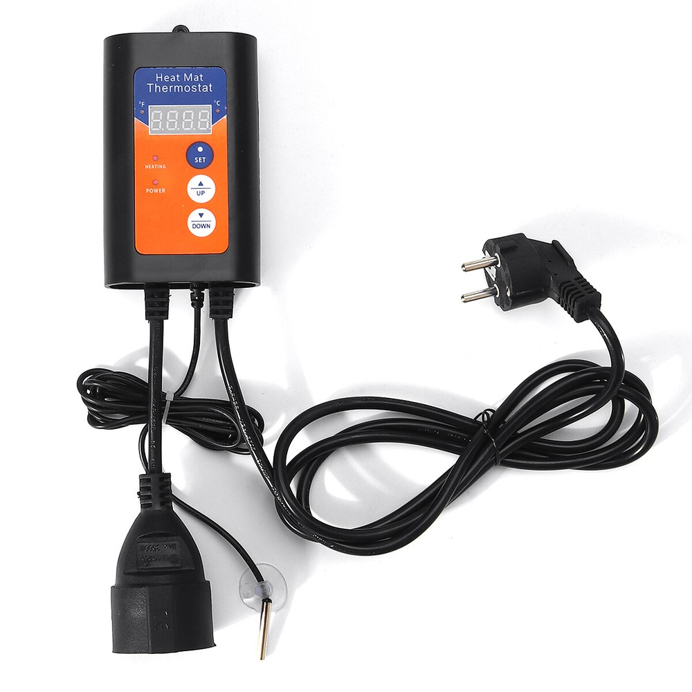 Digital Heat Mat Thermostat Temperature Controller 40–108 ℉ for Seed Germination