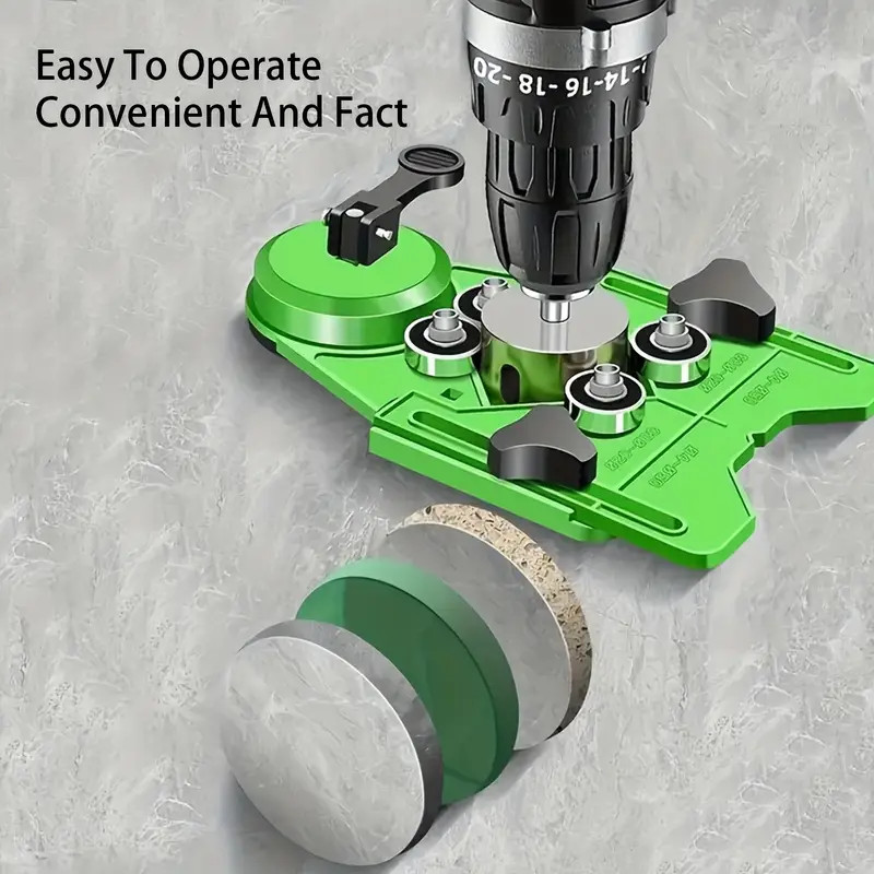 Diamond Hole Saw Kit 17PCS Tile Drill Bits Sets with Double Suction Cups Hole