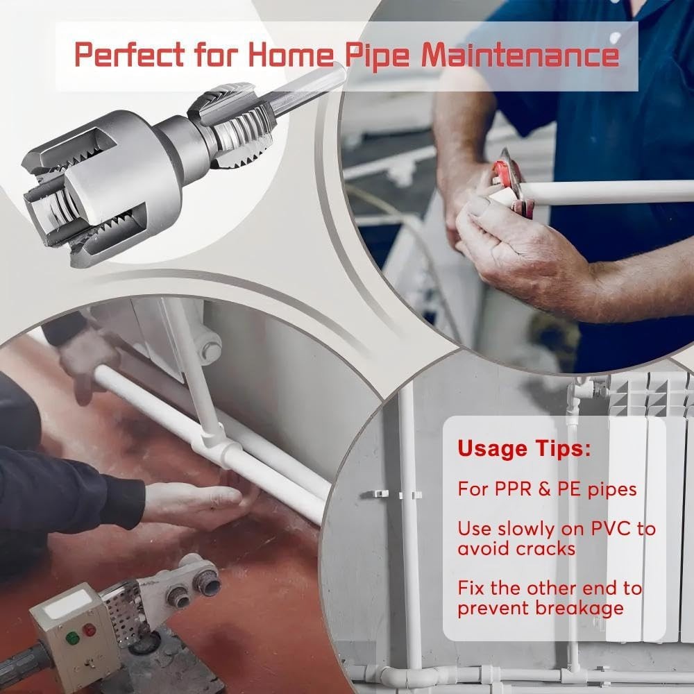 3pcs PVC Pipe Threader Kit 1 2 3 4 1 Inch Internal External Thread Tool Plumbing