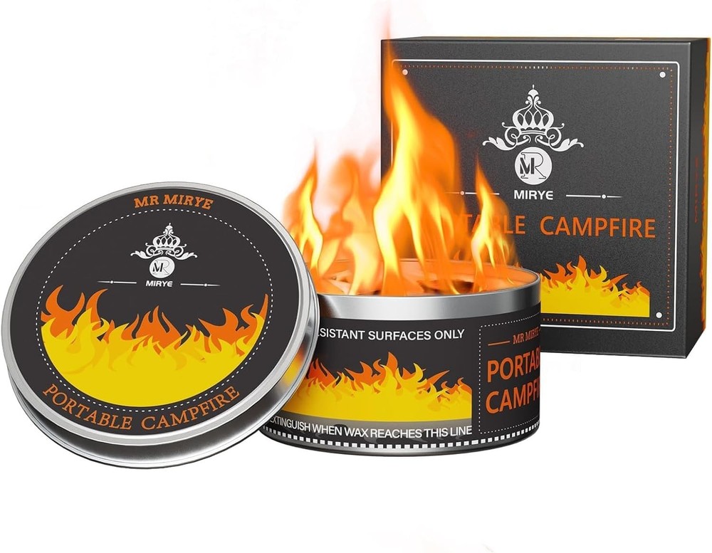 Portable Smores Fire Pit - 3-5 Hours Burn Time, Mini Campfire