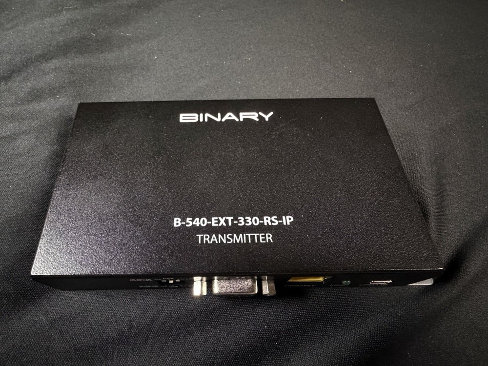 Binary B-540-EXT-330-RS-IP HDBaseT Transmitter w/ RS-232 IR 4K Extender