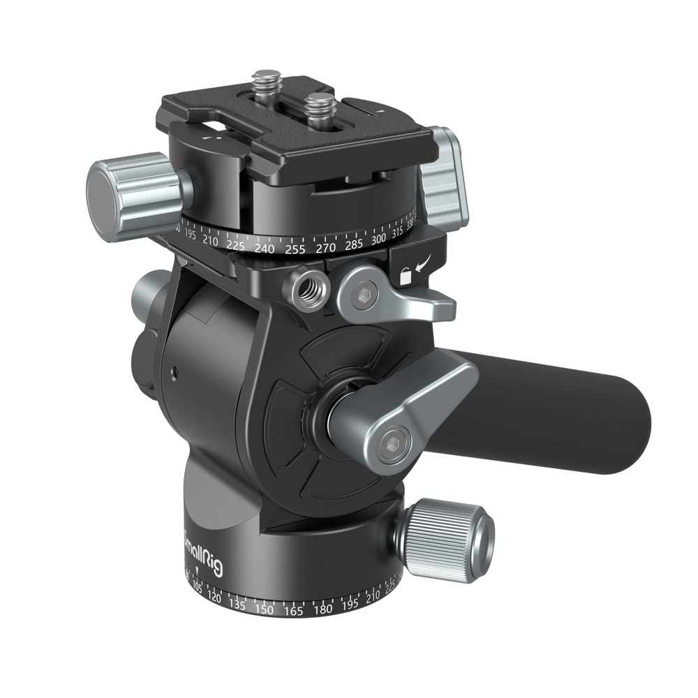 SmallRig Camera Tripod Head Video Fluid Head with Arca-Swiss Quick Release Plate